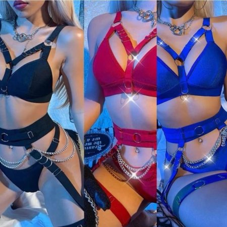 لانجري One Size اسود\ازرق\احمر