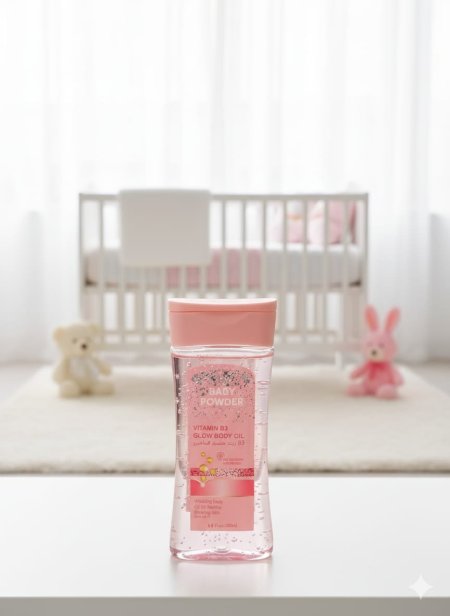 جل زيتي فيتامين B3 للجسم - Baby Powder