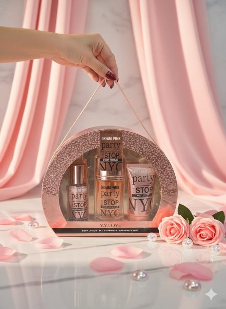 طقم 3 قطع  V.V.LOVE - Dream Pink Party
