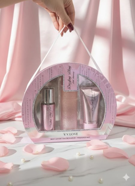 طقم 3 قطع V.V.LOVE pink