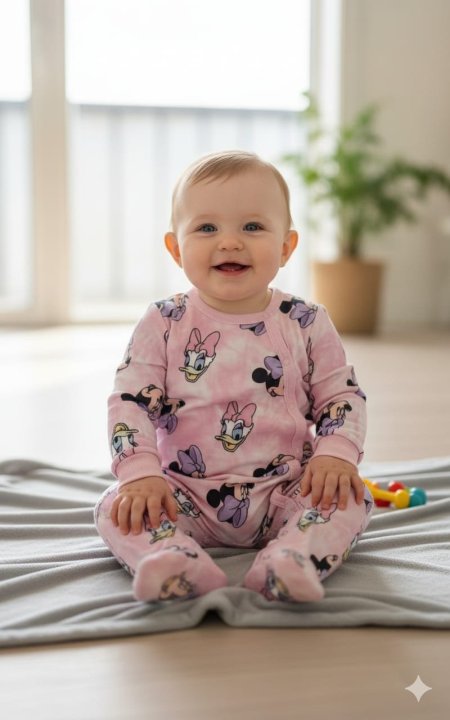 أفرول مخمل كبسات (مع قدمين حتى 6m) دلتا اطفال